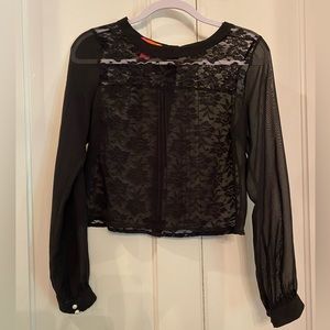 Catch My I Black Lace Top S